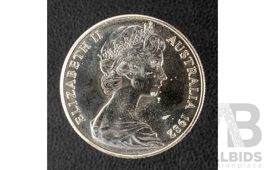 Australian RAM 1982 Silver Ten Dollar Coin, Commonwealth Games .925