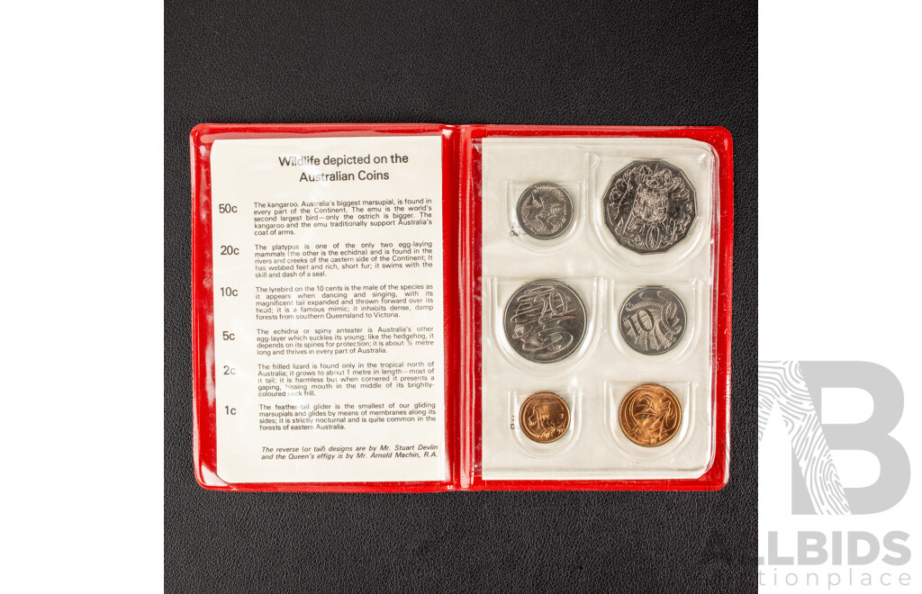 Four Australian RAM UNC Coin Sets, 1973, 1976, 1977, 1979