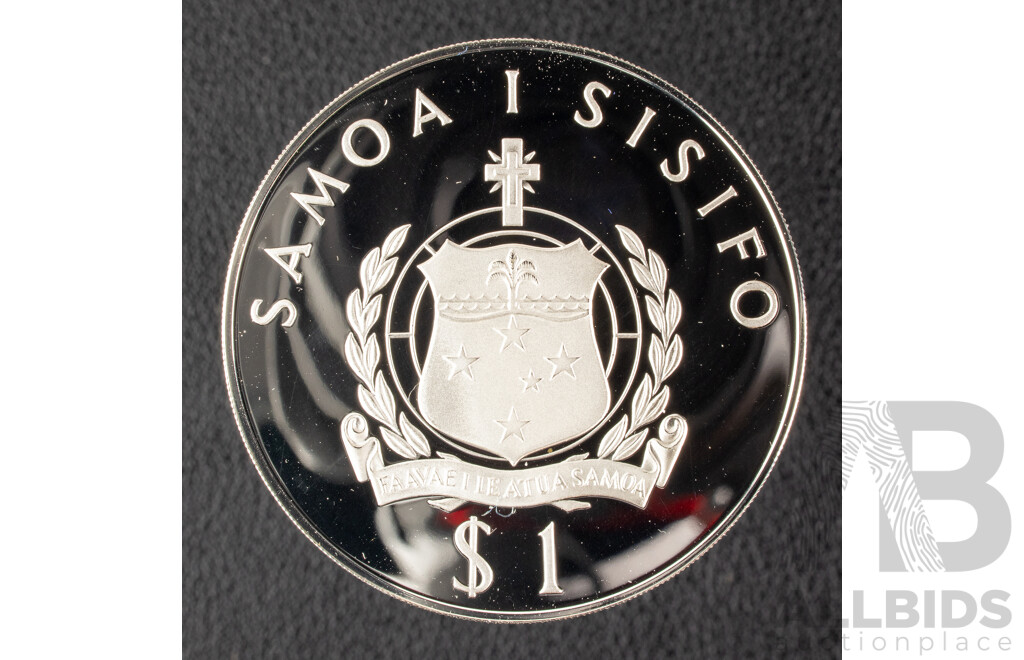 Western Samoa 1978 Silver Proof One Tala Coin, Kingsford Smith Pacific Flight 1928-1978