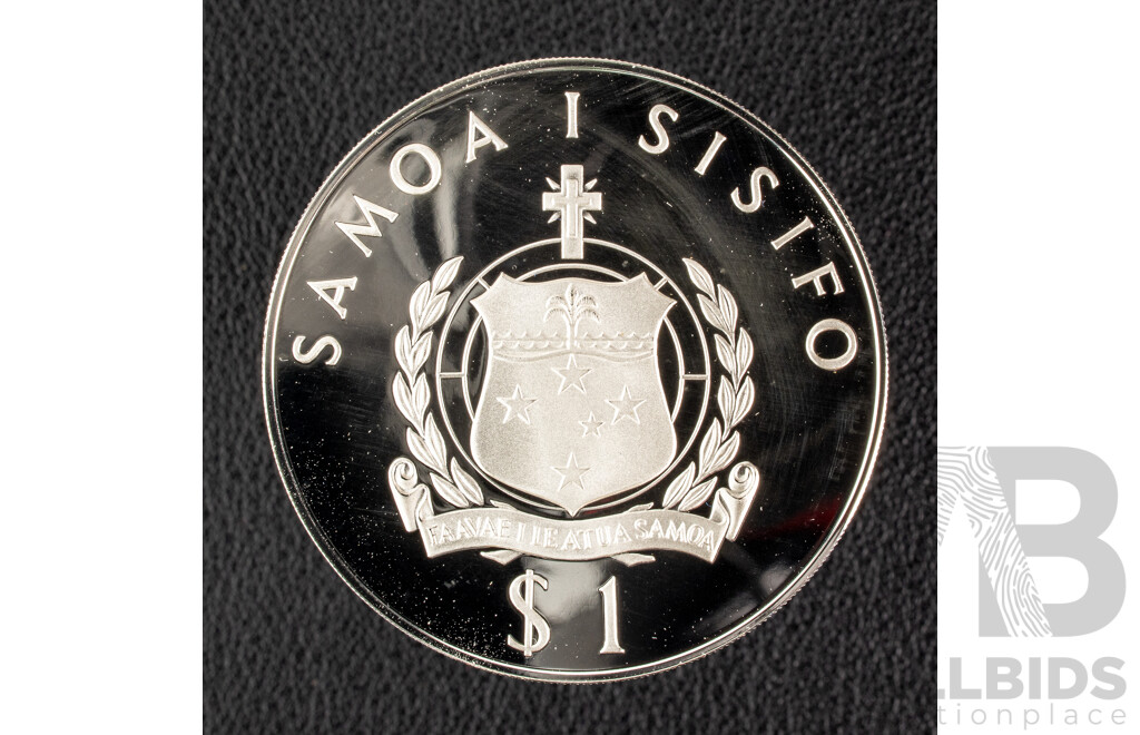 Western Samoa 1978 Silver Proof One Tala Coin, Kingsford Smith Pacific Flight 1928-1978
