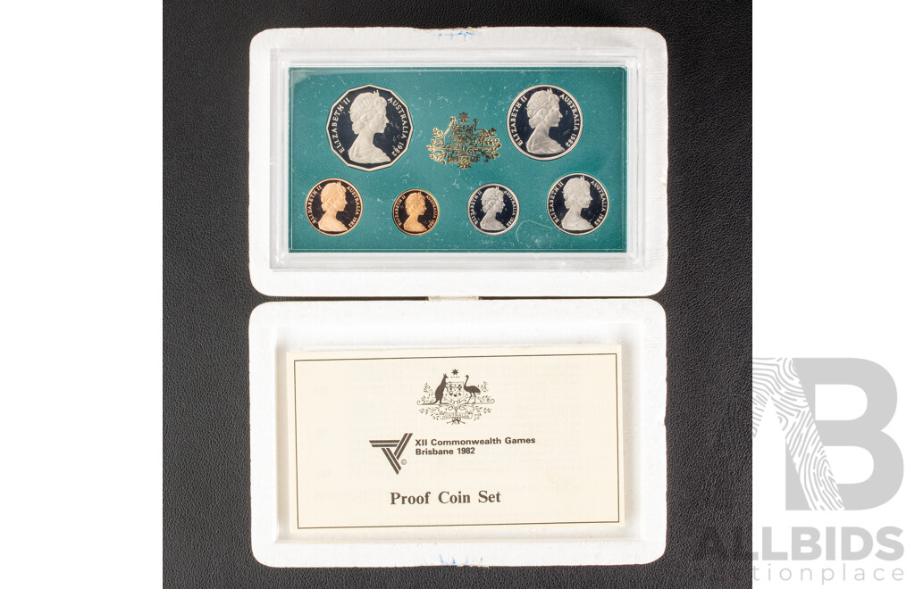 Australian RAM 1982 Six Proof Coin Set, Commonwealth Games