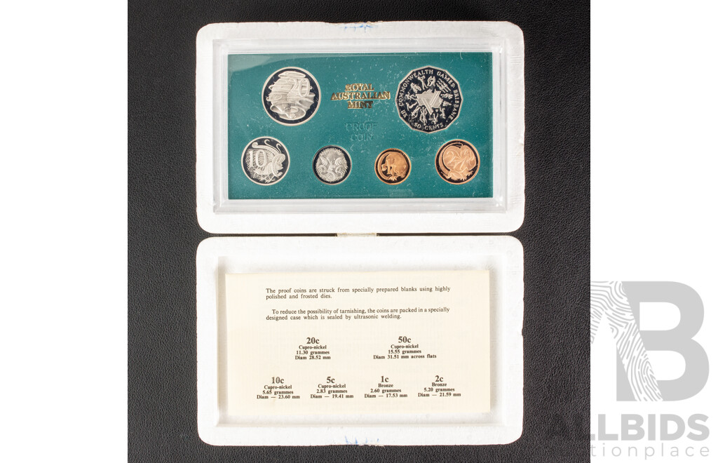 Australian RAM 1982 Six Proof Coin Set, Commonwealth Games