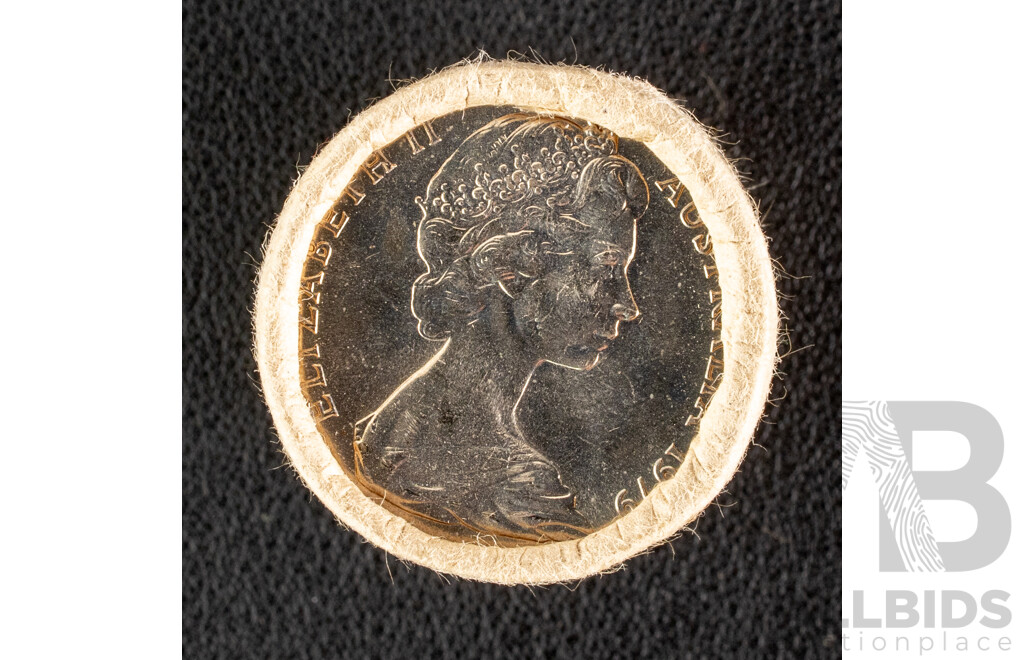 Australian RAM/Reserve Bank UNC 1979 One, Two, Five, Ten, Twenty, Fifty Cent Coin Rolls