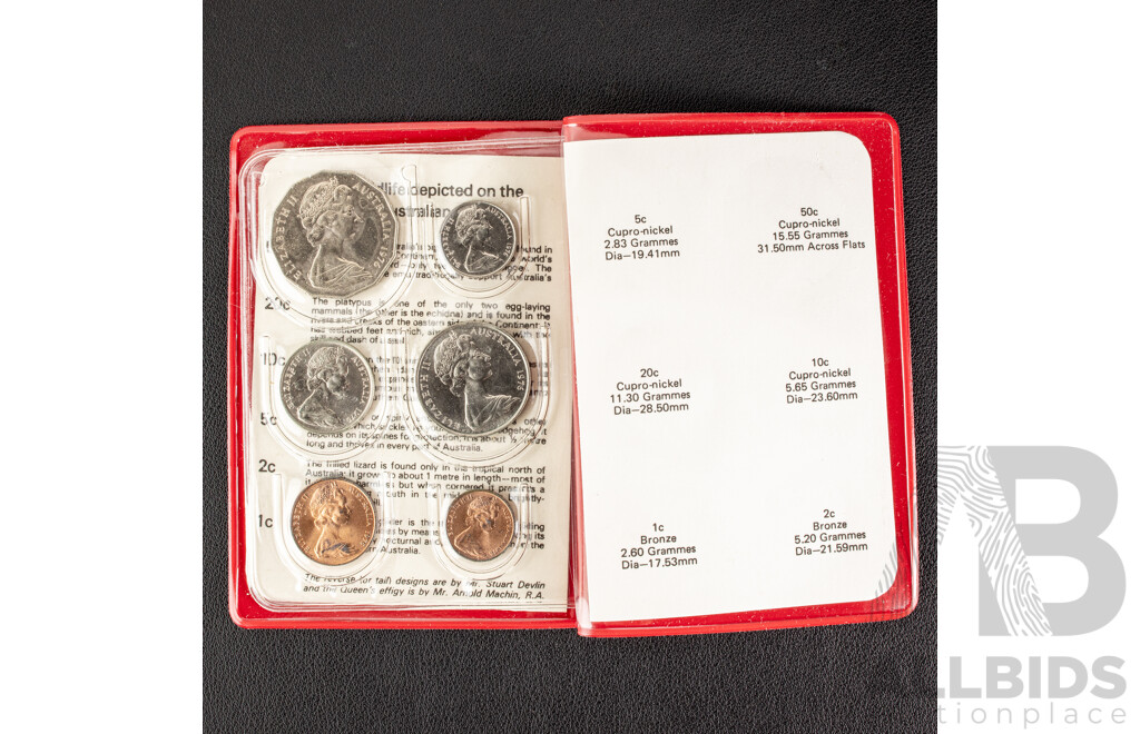Three Australian RAM UNC Coin Sets, 1974, 1975, 1976