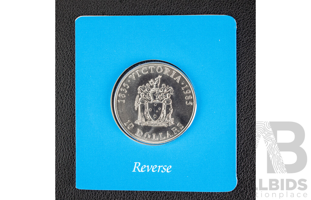 Australian RAM 1985 Silver Ten Dollar Coin, State Series, Victoria .925