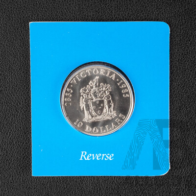 Australian RAM 1985 Silver Ten Dollar Coin, State Series, Victoria .925