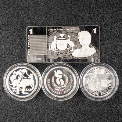 Australian RAM 1990 Masterpieces in Silver Proof Set, The Silver Dollars .925