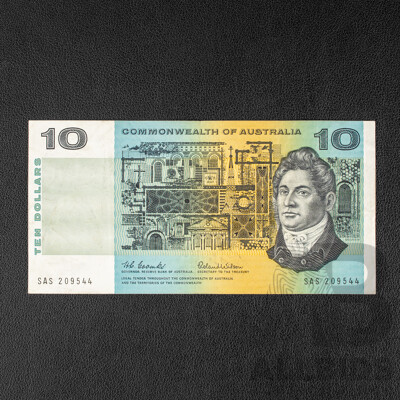 Australian 1966 Ten Dollar Note, Coombs/Wilson R301 SAS 209544