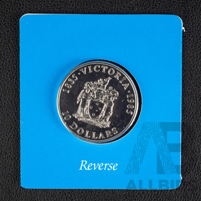 Australian RAM 1985 Silver Ten Dollar Coin, State Series Victoria .925