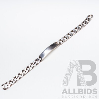 925 Sterling Silver Medical Style Bracelet - 43.58gms