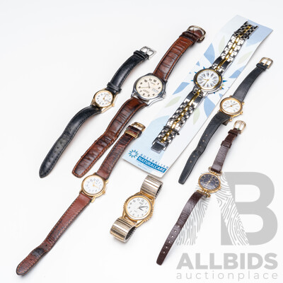 Collection of Ladies' Watches. Guess, Lorus, Citizen Junghans. Lot of 7