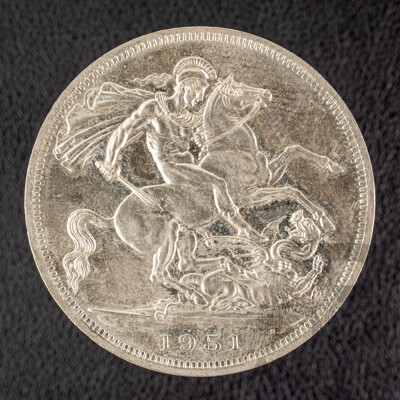 Great Britain 1951 UNC Crown, Festival of Britain with Inscription to Edge