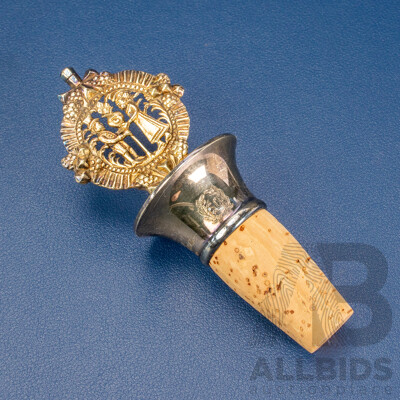 Vintage German Silver Wine Stopper