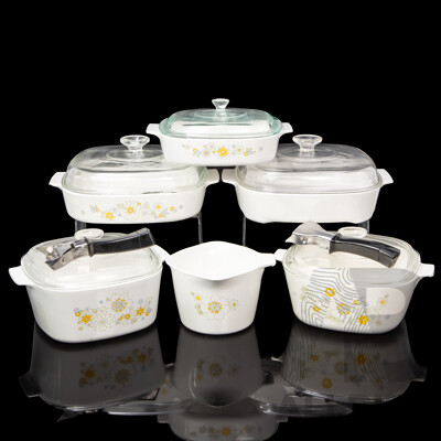 Vintage Corningware Floral Bouquet Casserole, Baking Dish and Mixing Bowl Set