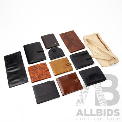 Collection of Vintage Leather Wallets, Purses and Pocket Watch Pouch Including Tommy Hilfiger, Oroton, Pierre Cardin, Baron