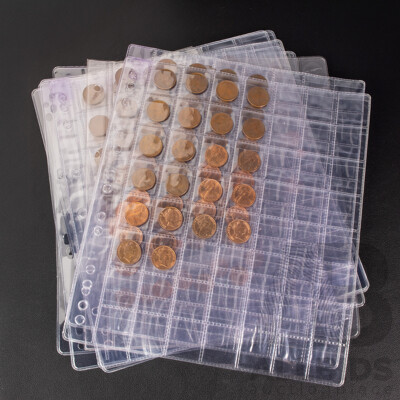 Australian Two Cent Coins, Consecutive 1966 to 1985, 1988, 1989, One Cent Consecutive 1966 to 1980, 1982, 1983, 1984, 1985, 1987, 1988, 1989, 1990 Including UNC, High Grade and Multiples