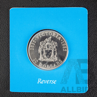 Australian RAM 1985 Silver Ten Dollar Coin, State Series, Victoria .925