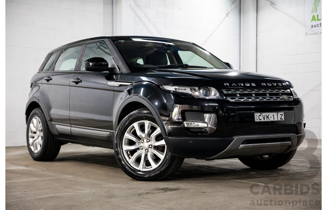 1/2015 Range Rover Evoque SD4 Pure LV MY15 5d Wagon Santorini Black Turbo Diesel 2.2L