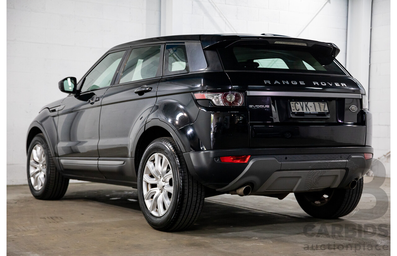 1/2015 Range Rover Evoque SD4 Pure LV MY15 5d Wagon Santorini Black Turbo Diesel 2.2L
