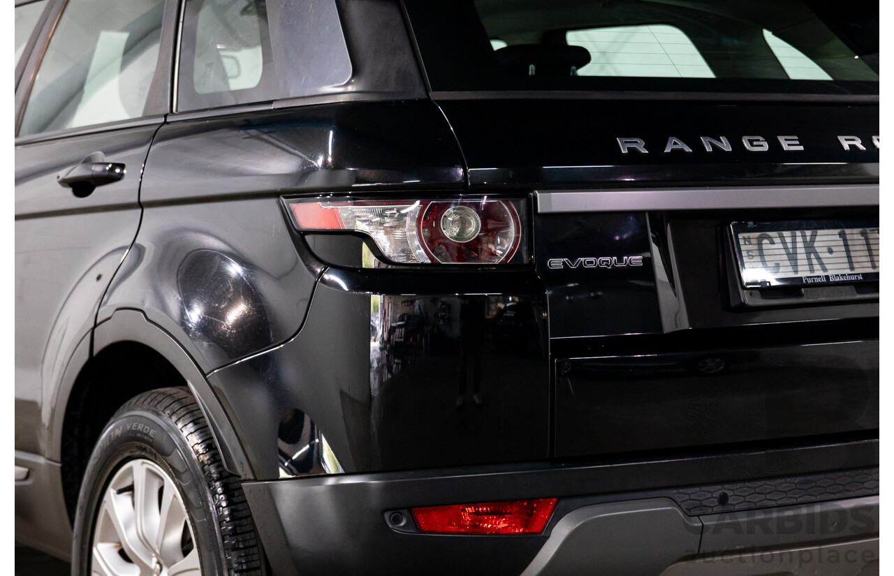 1/2015 Range Rover Evoque SD4 Pure LV MY15 5d Wagon Santorini Black Turbo Diesel 2.2L