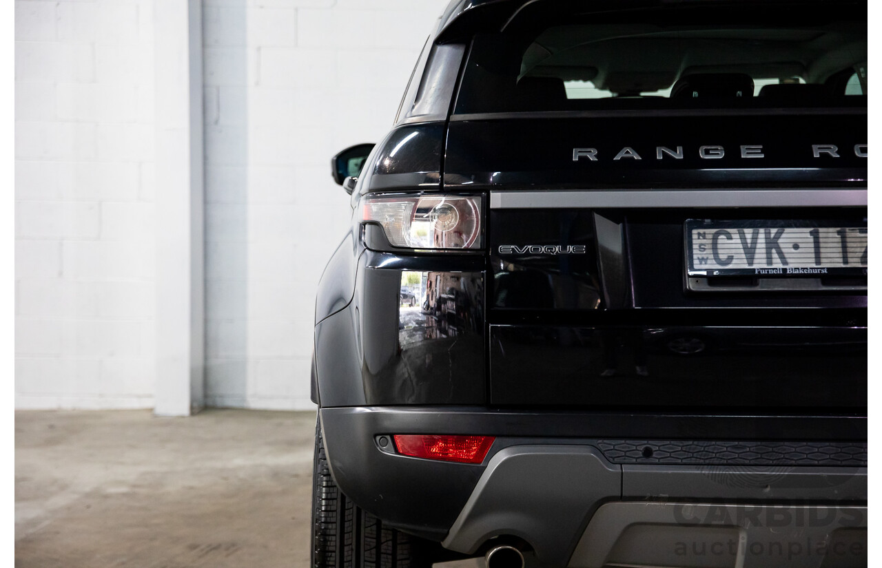 1/2015 Range Rover Evoque SD4 Pure LV MY15 5d Wagon Santorini Black Turbo Diesel 2.2L