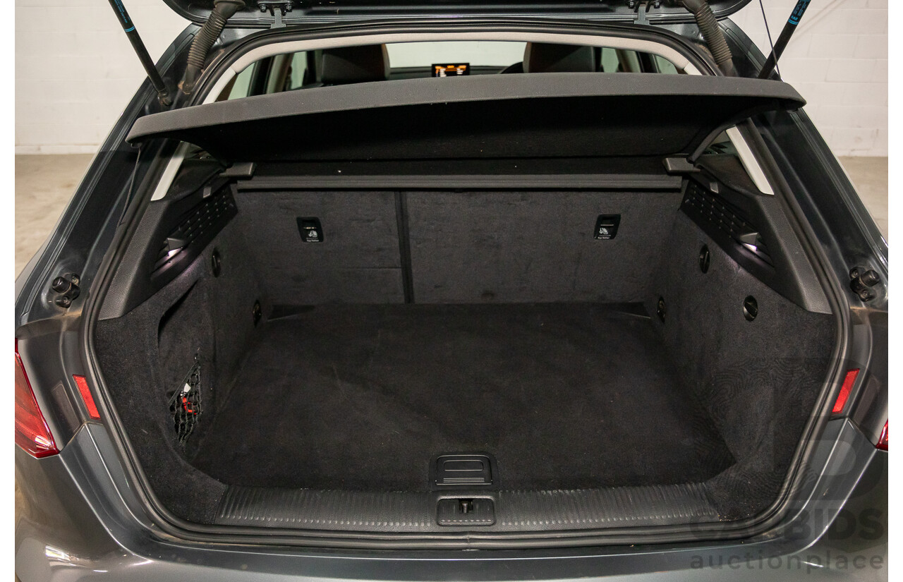 11/2013 Audi A3 Sportback 1.4 TFSI Attraction 8P MY13 5d Hatchback Monsoon Grey Metallic Turbo 1.4L