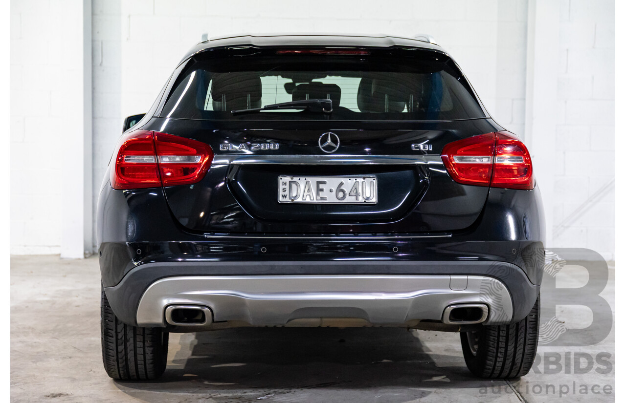 7/2015 Mercedes-Benz GLA 200 CDI X156 MY15 4d Wagon Cosmos Black Metallic Turbo Diesel 2.1L