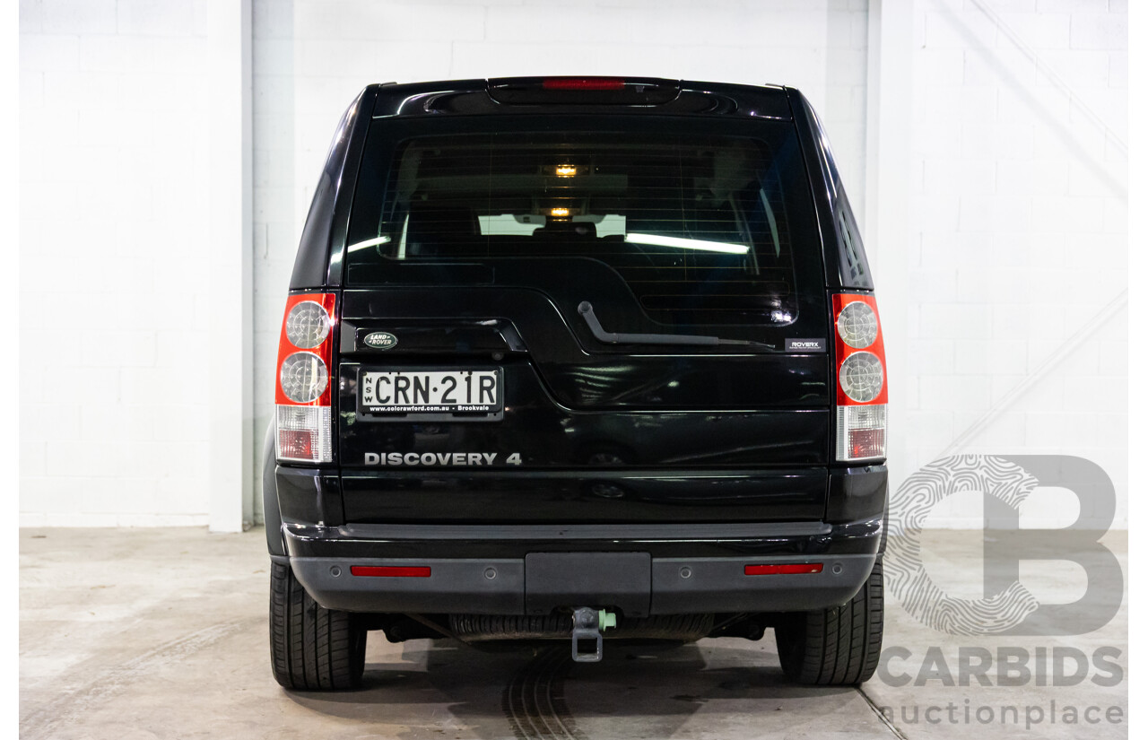 12/2013 Land Rover Discovery 4 3.0 TDV6 MY13 4d Wagon Santorini Black Metallic Turbo Diesel V6 3.0L