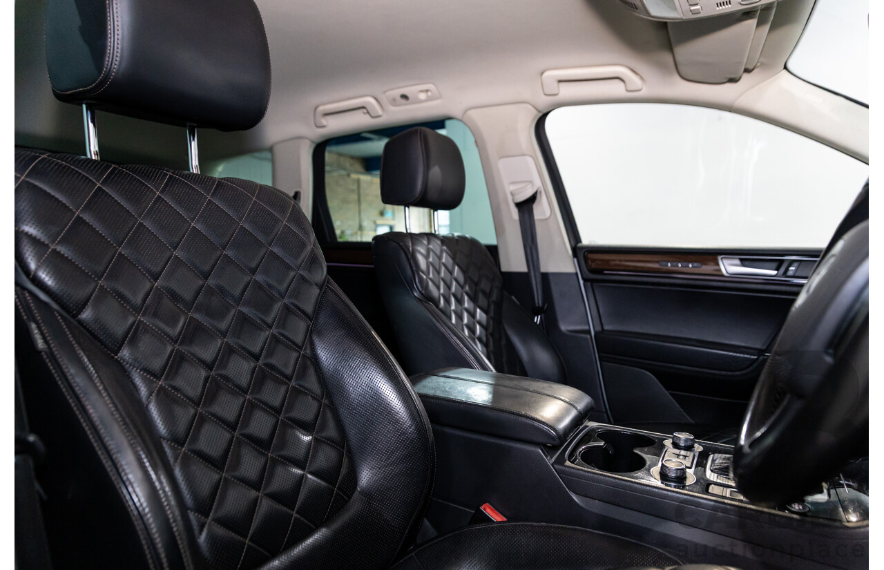 08/2016 Volkswagen Touareg V6 Wolfsburg Edition (AWD) 7P MY17 4d Wagon Pure White Turbo Diesel V6 3.0L