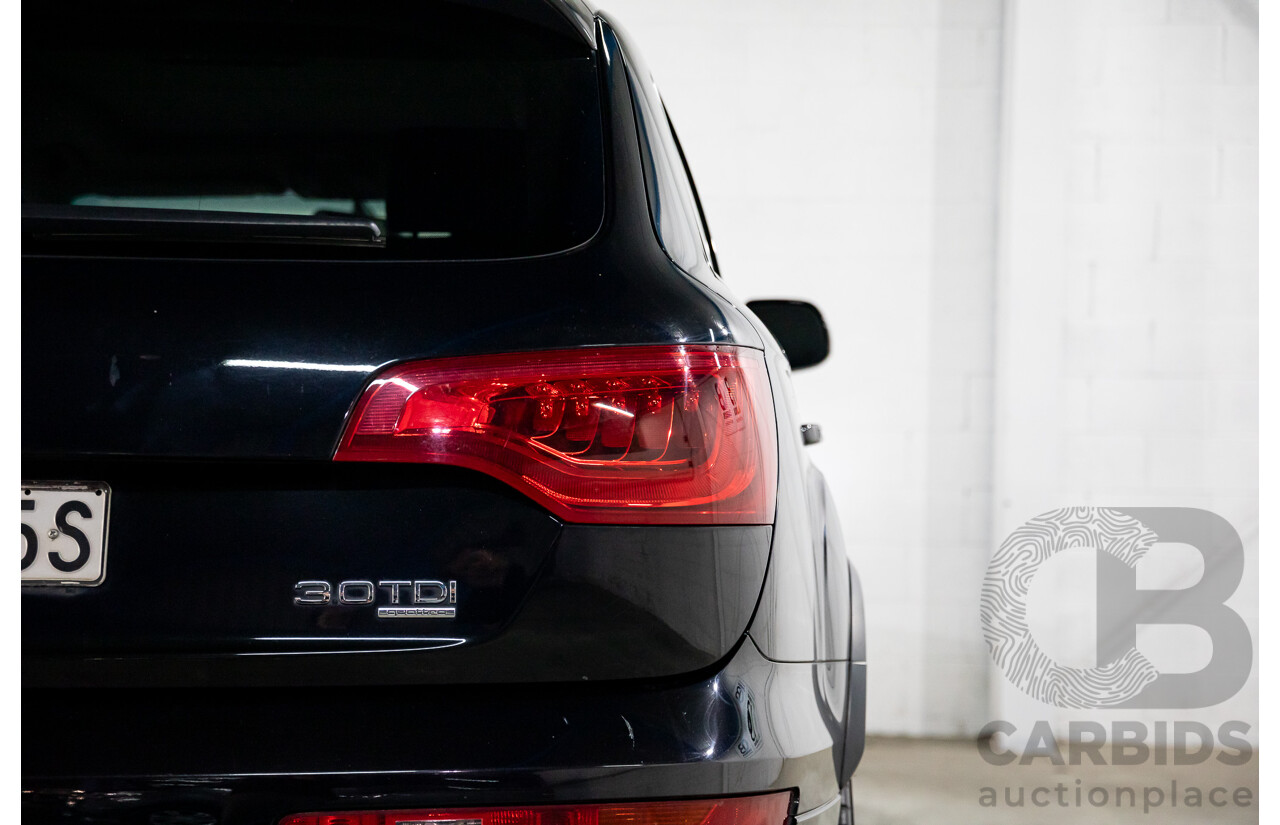 11/2012 Audi Q7 S-Line 3.0 TDI Quattro MY12 4d Wagon Orca Black Metallic Turbo Diesel V6 3.0L