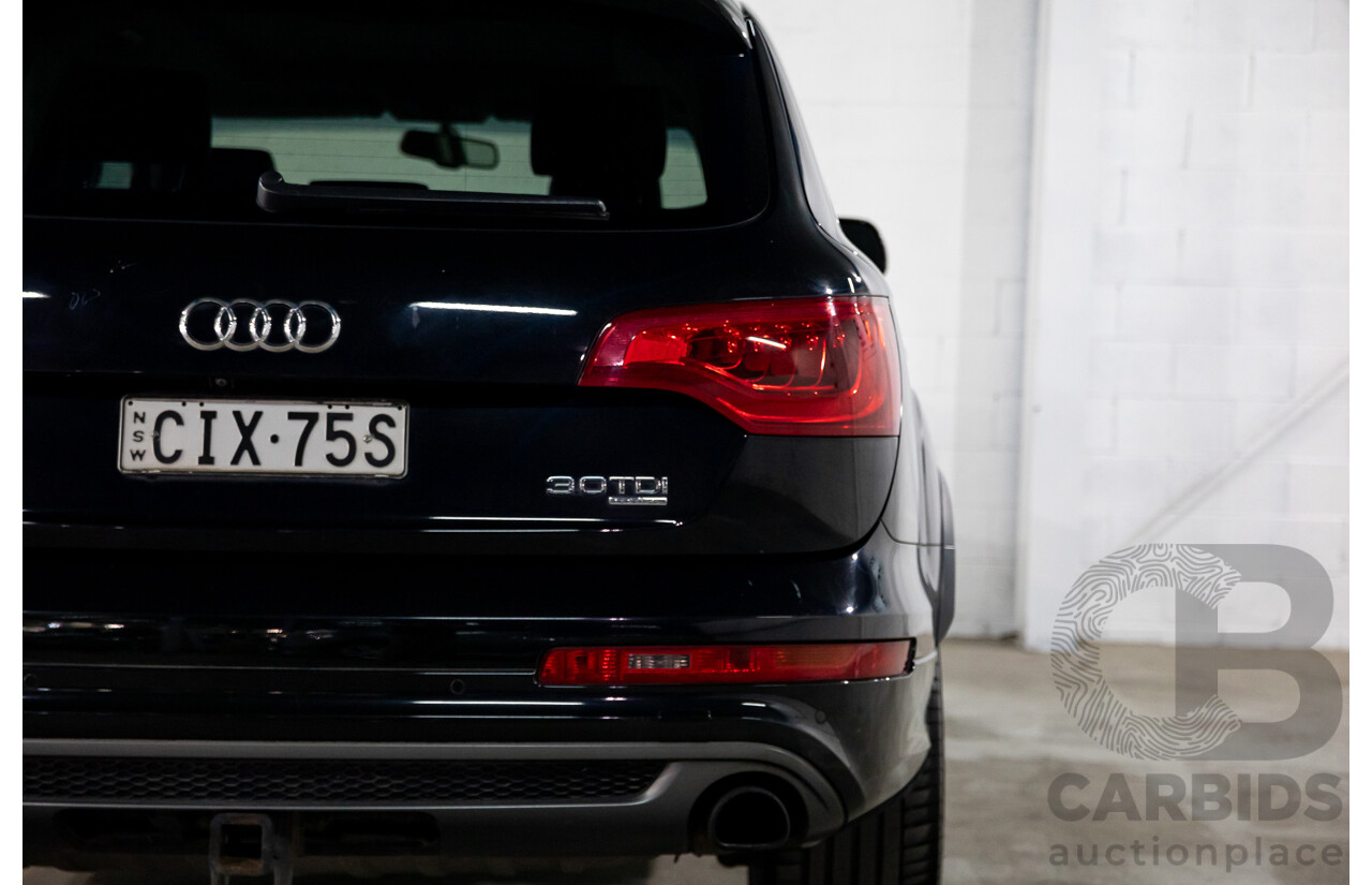 11/2012 Audi Q7 S-Line 3.0 TDI Quattro MY12 4d Wagon Orca Black Metallic Turbo Diesel V6 3.0L