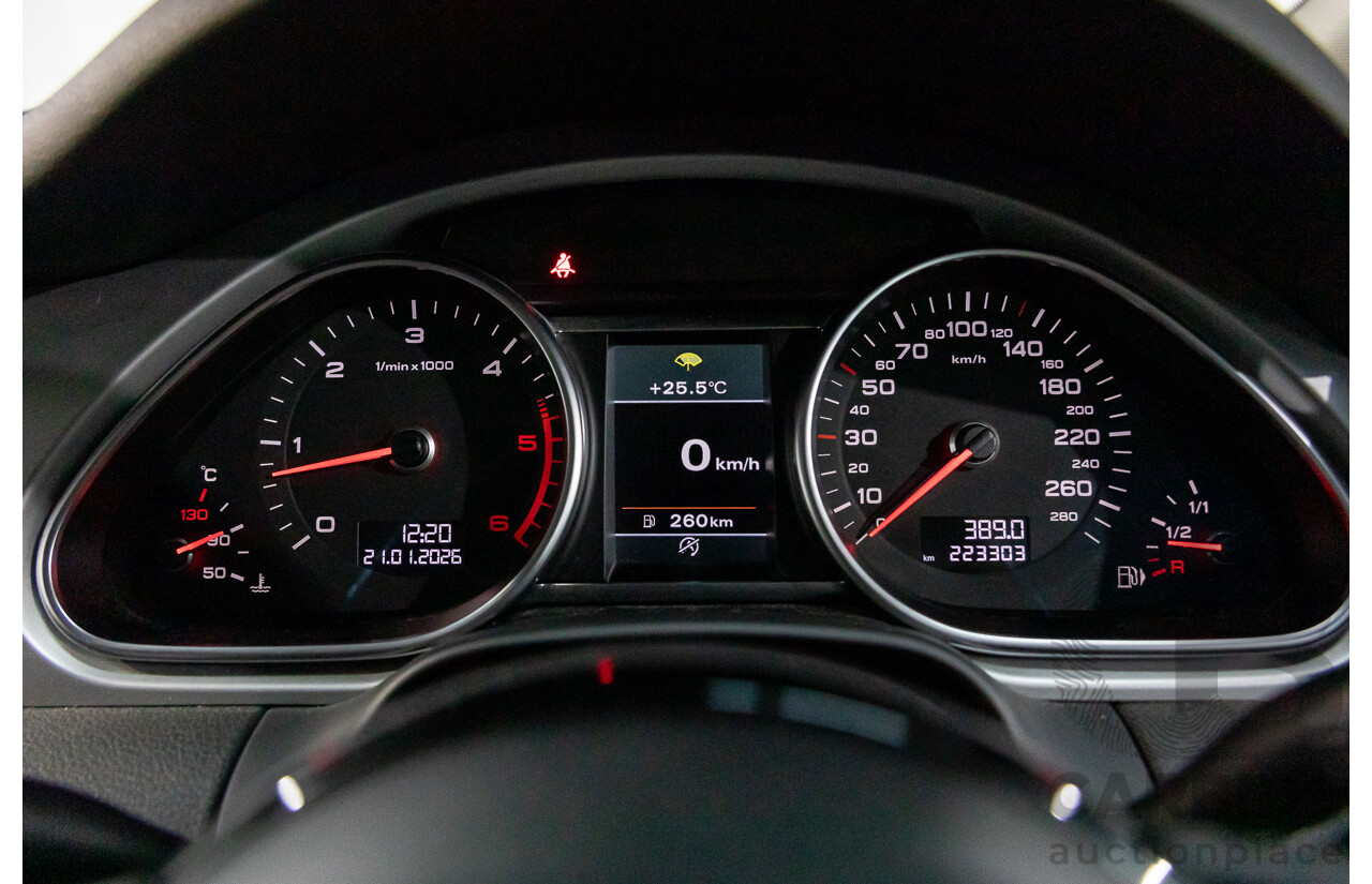 11/2012 Audi Q7 S-Line 3.0 TDI Quattro MY12 4d Wagon Orca Black Metallic Turbo Diesel V6 3.0L