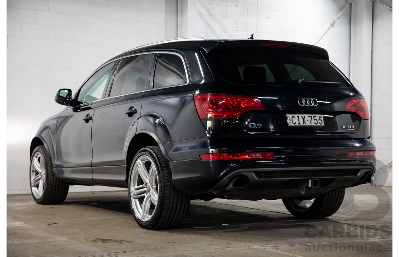 11/2012 Audi Q7 S-Line 3.0 TDI Quattro MY12 4d Wagon Orca Black Metallic Turbo Diesel V6 3.0L