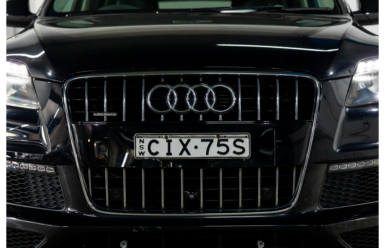 11/2012 Audi Q7 S-Line 3.0 TDI Quattro MY12 4d Wagon Orca Black Metallic Turbo Diesel V6 3.0L