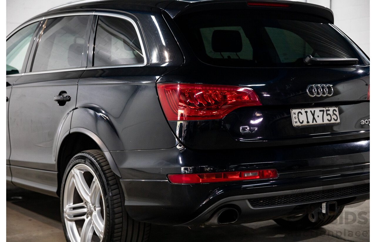 11/2012 Audi Q7 S-Line 3.0 TDI Quattro MY12 4d Wagon Orca Black Metallic Turbo Diesel V6 3.0L