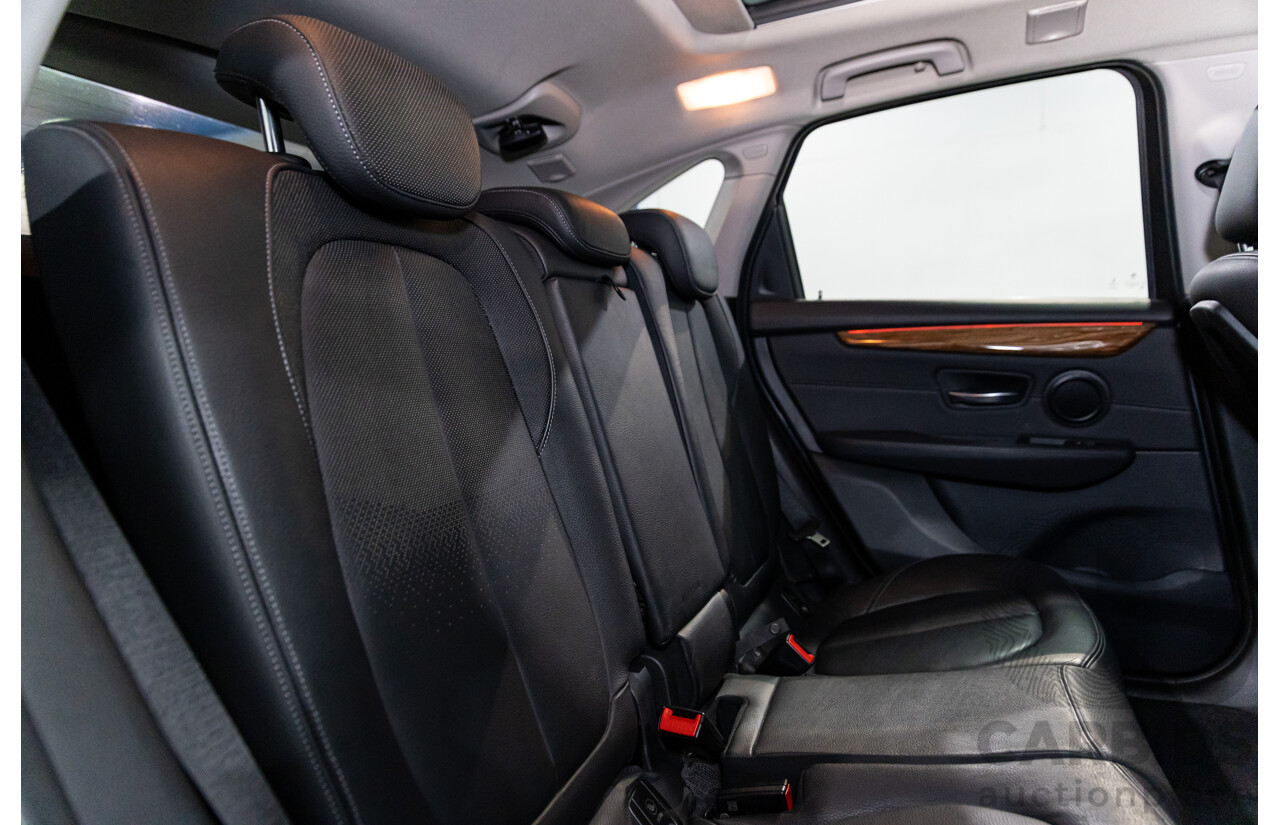 2/2015 BMW 218i Active Tourer Luxury F45 4d Wagon Mineral Grey Metallic Turbo 1.5L