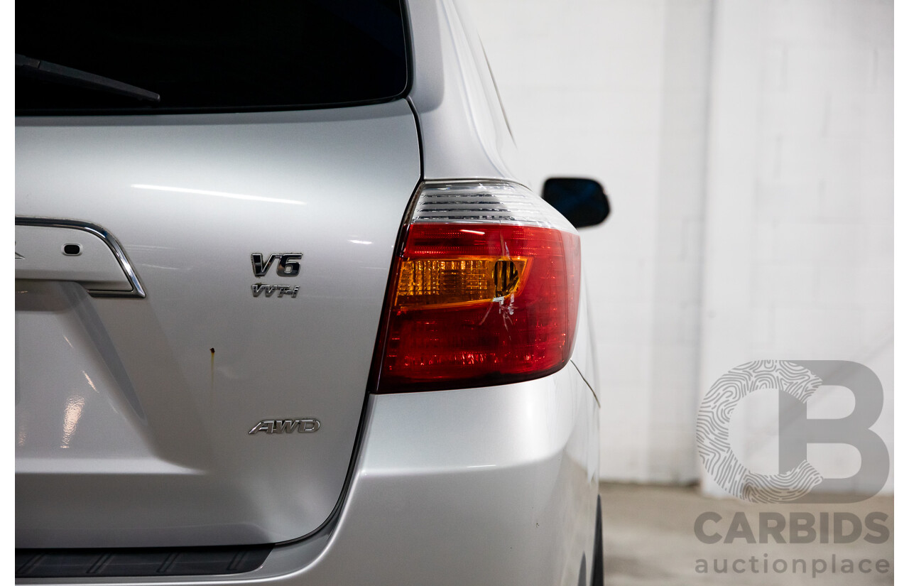 11/2009 Toyota Kluger Grande (4x4) GSU45R 4d Wagon Classic Silver Metallic V6 3.5L