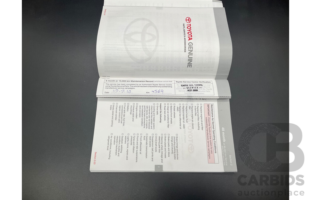 11/2009 Toyota Kluger Grande (4x4) GSU45R 4d Wagon Classic Silver Metallic V6 3.5L