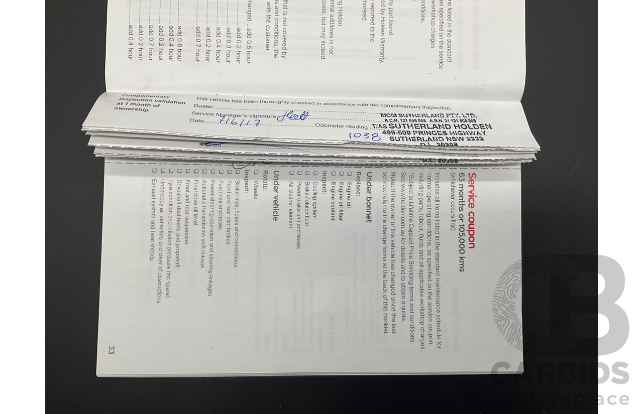 04/2017 Holden Calais V (RWD) VF II MY17 4d Sportwagon Regal Peacock Metallic V8 6.2L