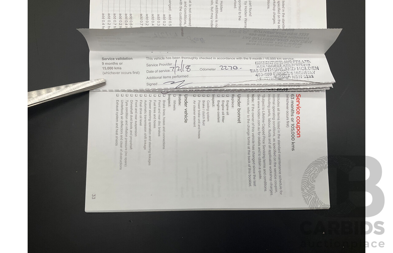 04/2017 Holden Calais V (RWD) VF II MY17 4d Sportwagon Regal Peacock Metallic V8 6.2L