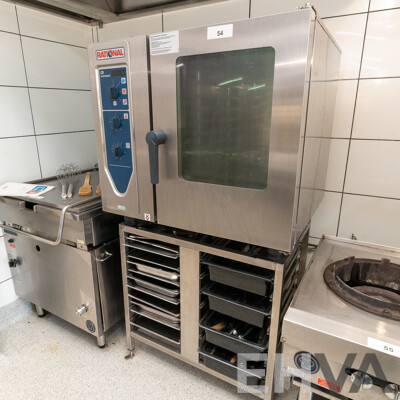 Rational Electric Combi Oven with Stand and Utensils