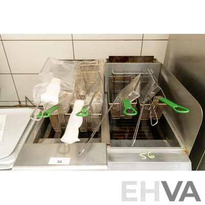 Goldstein Frymaster and Thor Natural Gas Single Bay Deep Fryer Combination Unit