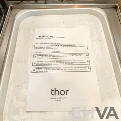 Goldstein Frymaster and Thor Natural Gas Single Bay Deep Fryer Combination Unit