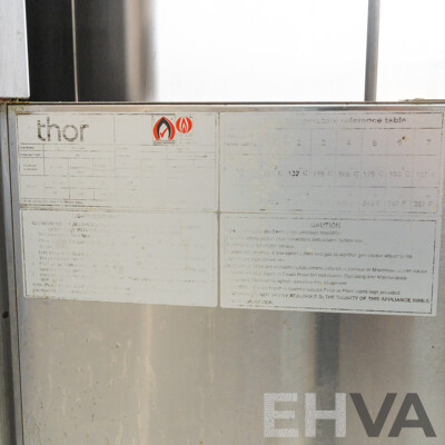 Goldstein Frymaster and Thor Natural Gas Single Bay Deep Fryer Combination Unit