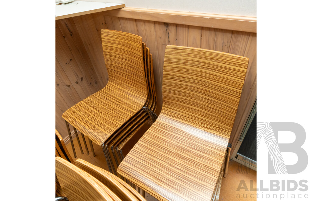 Plywood Cafe Chairs - Lot of 25