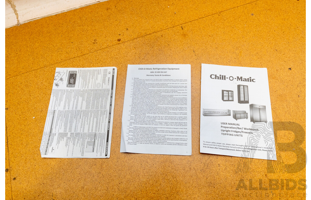 Chill-O-Matic Litre Two Door Stainless Steel Upright Commercial Freezer - CWX-GN1200BT