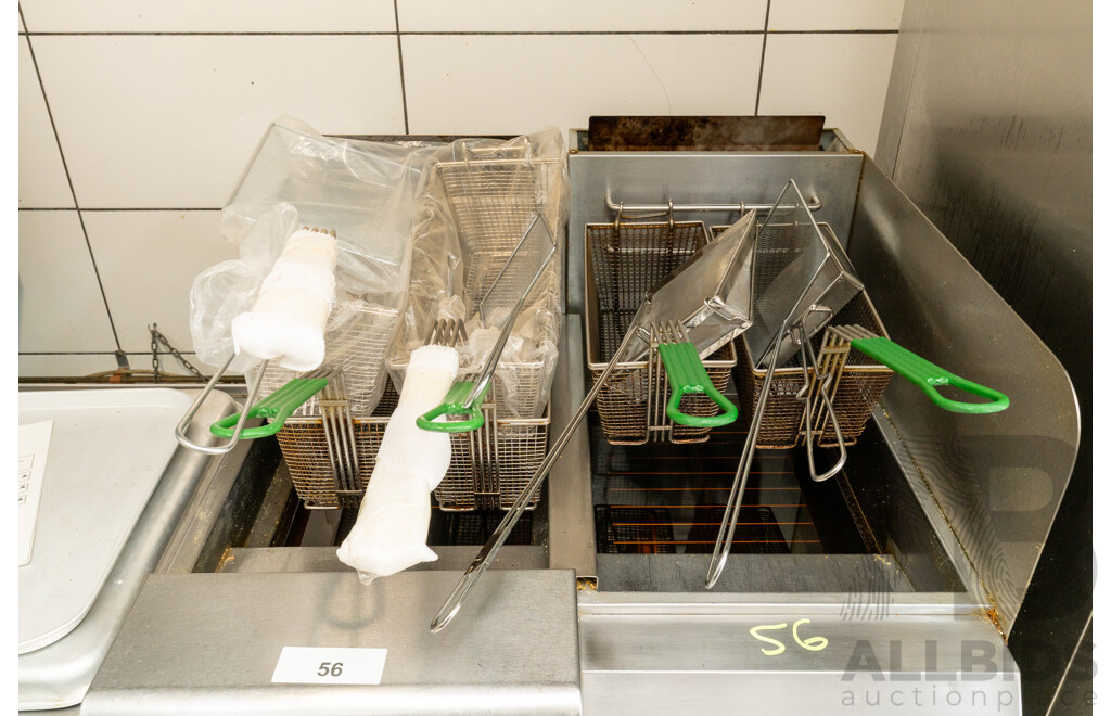 Goldstein Frymaster and Thor Natural Gas Single Bay Deep Fryer Combination Unit