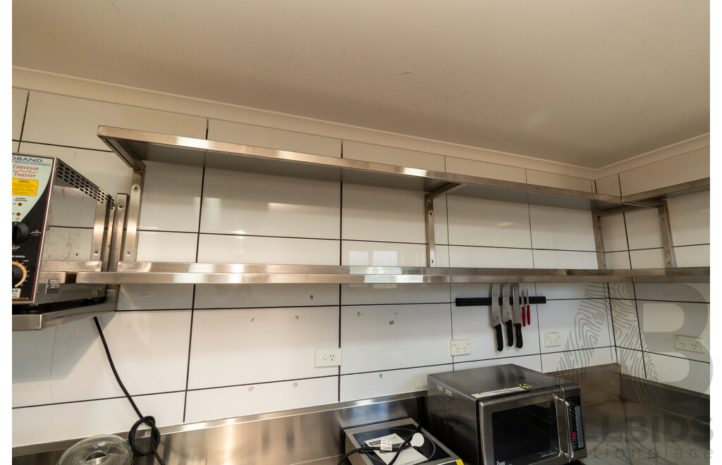 Selection of Stainless Steel Wall Mounted Shelving
