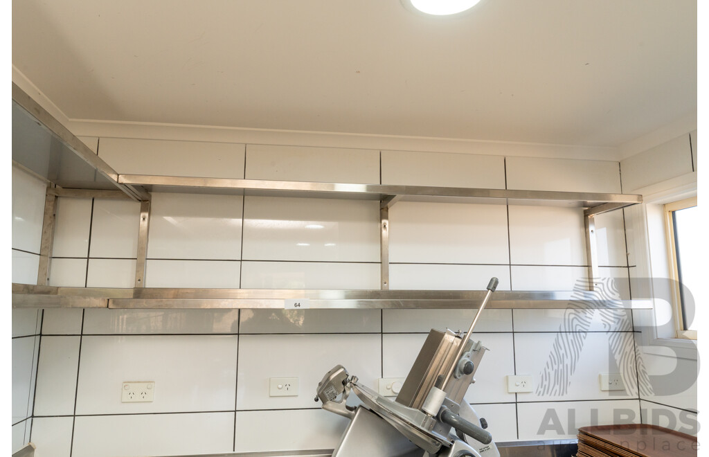 Selection of Stainless Steel Wall Mounted Shelving