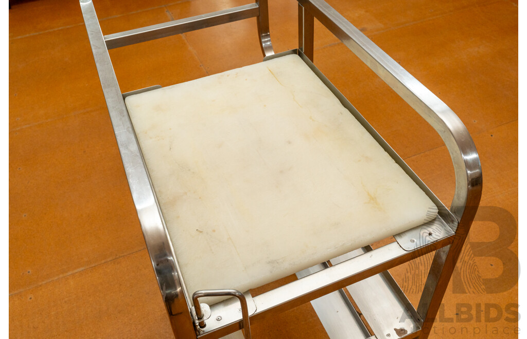 Stainless Steel Gastronomy Trolley with Polyethylene Chopping Board